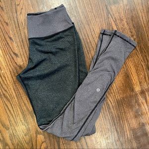 Lululemon tight leggings size 6/8 black and gray